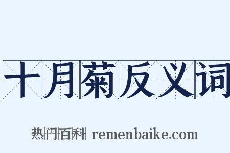 十月菊反义词是什么意思的图片